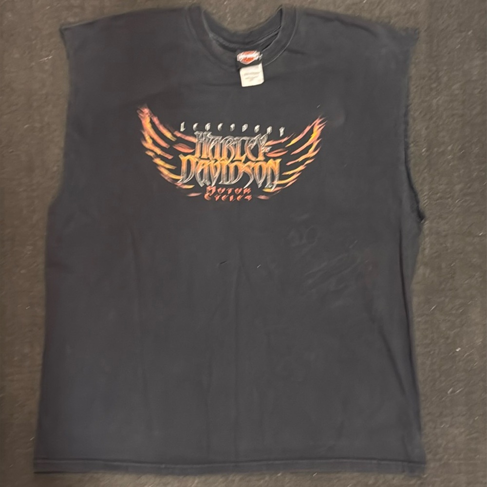 Vintage 2XL Harley-Davidson cut off Shirt